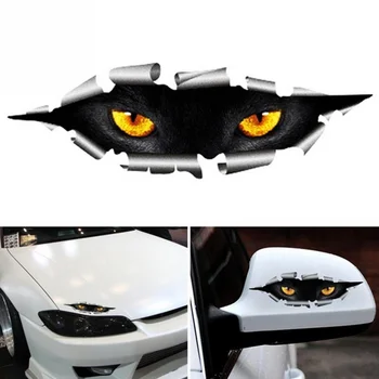 Naujas Creative Cool 3D Automobilių Stilius Funny Cat Akis Kyšantį Lipdukas Vandeniui Kyšantį Monstras Auto Reikmenys, Visą Kūną Apima