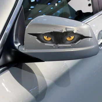 Naujas Creative Cool 3D Automobilių Stilius Funny Cat Akis Kyšantį Lipdukas Vandeniui Kyšantį Monstras Auto Reikmenys, Visą Kūną Apima