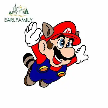EARLFAMILY 13cm x 12.8 cm Super Mario Brothers, Animacinių, Anime, Automobilių Lipdukai, Vinilo JDM Bamperis Magistralinių Sunkvežimių Grafika Bauda Decal
