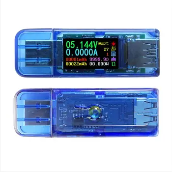 AT35 USB 3.0 LCD Multimetras Voltmeter Ammeter Srovės Matuoklis Galia Banko Testeris L29K