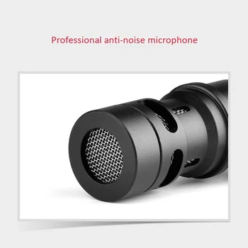 Nešiojamų Profesinės Įrašymas Mikrofonas Telefonas Didelio Jautrumo Cardioid Mic su 3.5 mm Port Plug and Play