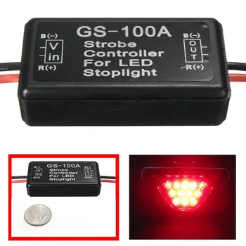 GS-100A Universalus Automobilinis 12V LED Stabdžio Stabdymo Šviesos Strobe Controller 