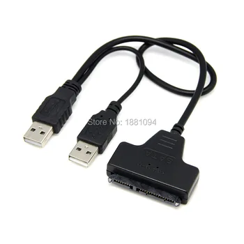SZAICHGSI USB į SATA Adapteris, Laidas USB 2.0-2.5 colių HDD Kietąjį Diską Desktop Laptop KOMPIUTERIO HDD didmeninė 100vnt
