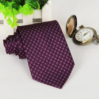 Prekės aukštos kokybės mens ryšius 8 cm, tamsiai raudonos žakardo pledas mikropluošto necktie sidabro dot gravatas seda de qualidade didmeninės