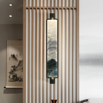 Emalio naujas Kinų stiliaus kambarį sienos lempa, modernus minimalistinio eilėje TV foną, sienų apdaila Kinų stiliaus miegamojo sienos