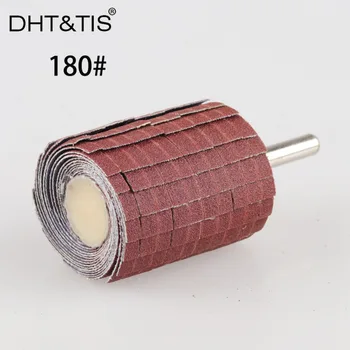 DHT&TIS 2 vnt 35*47mm Montuojamas 180Grit Abrazyviniai Šlifavimo Audinio Žymėjimo Šlifavimo, Šlifavimo smėlio srove Varantys 6mm Strypo