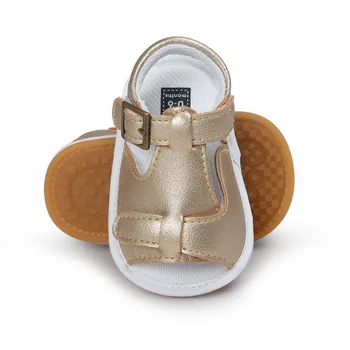 2020 Naują Pavasario Kietas Mielas kietos gumos Kūdikių mokasinai vaikų Vasaros berniukai sandalai pu oda Kūdikių Audinys batai kūdikiui sandalai