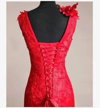 Nemokamas pristatymas vestidos de fiesta raudona ilgai karšto seksualus chalatas de soiree 2019 naujas mados nėriniai appliques šalies vakare gown prom dress