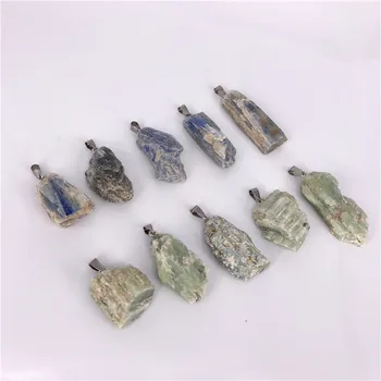 Grynas natūralus mėlyna kristalų smaragdo kristalas originalus rūdos pakabukas 