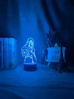 3d Iliuzija Lempos Itachi Uchiha Pav Palieskite Jutiklio naktinė lempa Vaikams, Miegamojo Puošimas Kietas Dovana Vaikui Naktį Led Šviesos Naruto