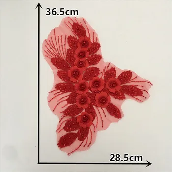 Siuvinėjimo 3D gėlių taikymo ABS pearl Nėrinių apykaklę 