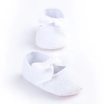 Mielas Kūdikiui Baby Girl batai Šalies Lovelę Batai gėlių lankas Anti-slip Prewalker batai 0-18m