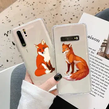 Anime juokinga foxs mielas mielas Telefono dėklas Permatomas 