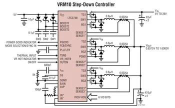 LTC3738CUHF LTC3738 - 3-Etapas Spardytis Controller Intel VRM9/VRM10 su įjungta Įtampa, Padėties
