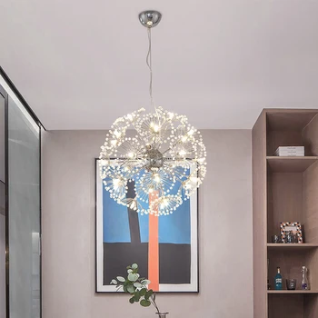 Aukštos Kokybės Šiuolaikinės LED Kristalų Stalo Lempa priedai veltiniams, vilna lempa (Kiaulpienių Formos) Garantuotas +Nemokamas pristatymas!