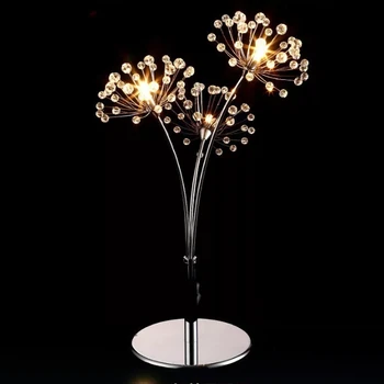 Aukštos Kokybės Šiuolaikinės LED Kristalų Stalo Lempa priedai veltiniams, vilna lempa (Kiaulpienių Formos) Garantuotas +Nemokamas pristatymas!