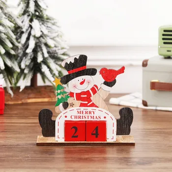 Mediniai Kalėdinis Advento Kalendorius, Dažytos Blokai Countdown Kalėdų Atostogų Namo Ornamentu Dekoro Prekes