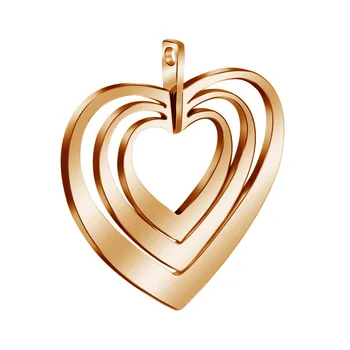 Nerūdijančio Plieno Širdies Pakabukai Papuošalai Priėmimo Rose Gold/Aukso/Sidabro Spalvos Metalo Širdies Pakabukai Veidrodis Poliruoti 10vnt