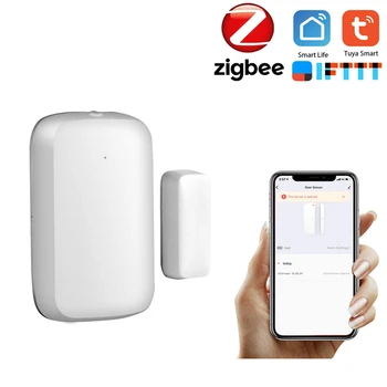 Tuya Smart Home Zigbee Vartai Hub Durų Jutiklis ,Apsaugos Signalizacijos Komplektai Darbai, Alexa,Google
