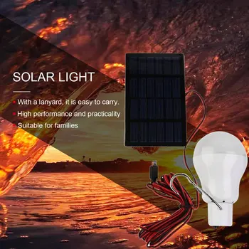 15W 150 Nešiojamas Saulės Energijos LED Lemputė Saulės energija Varomas Šviesos Įkrauti Saulės Energijos Lempos Lauko Žibintuvėlis Stovykla Palapinė Žvejybos Šviesos