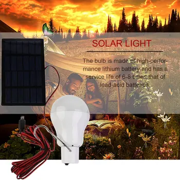 15W 150 Nešiojamas Saulės Energijos LED Lemputė Saulės energija Varomas Šviesos Įkrauti Saulės Energijos Lempos Lauko Žibintuvėlis Stovykla Palapinė Žvejybos Šviesos