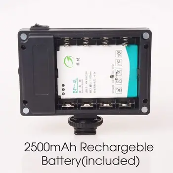 ABHU-Rechargeble 96 LED Vaizdo Šviesos,Mini Kamera, Led Šviesos su 2500mAh Bateriją ir Magnetas Filtrus, Sony, Panasonic, Canon