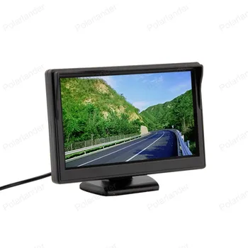 2 Video Įėjimai Automobilių Ekranas 5 Colių TFT LCD Ekranas Paramos VCD, DVD, galinio vaizdo Kamera, Parkavimo Galinio vaizdo Monitorius