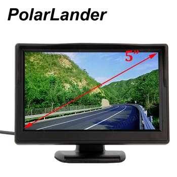 2 Video Įėjimai Automobilių Ekranas 5 Colių TFT LCD Ekranas Paramos VCD, DVD, galinio vaizdo Kamera, Parkavimo Galinio vaizdo Monitorius