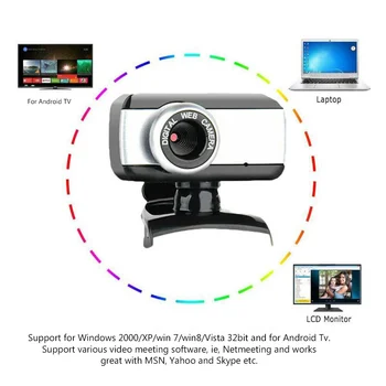Daugiafunkcis USB 2.0 Vaizdo Įrašymo Kamera, Web Kamera su Mic for Desktop Kompiuteris PC Live Transliacijos Raginama Konferencijos Darbą