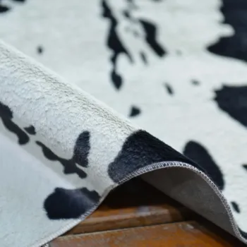 Juoda balta pieno karvės odos kilimo kambarį/įrengimas kambarys karvės kailio plotas kilimas