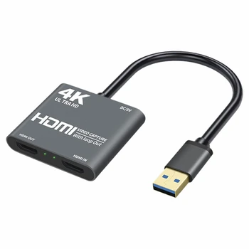 Užfiksuoti Kortelės 4K USB2.0 HDMI HD Video Capture Card 1080P su Kilpa Produkcija Žaidimai, Mokymas, Vaizdo Konferencijos