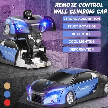 Nuotolinio valdymo automobilis Vienas pelės mygtuku spustelėkite deformacijos Robotas 360° Pasukti Drift Su šviesa, Lipti Sienos RC Automobilių Dvitinklis režimas Nuotolinio valdymo automobilio žaislai