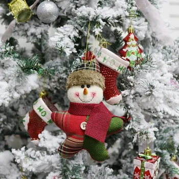 Santa Claus sniego briedžių Kalėdų dovana mažas pakabukas pliušinis lėlės Kalėdų eglutė pakabukas prekių Linksmų Kalėdų Papuošalai