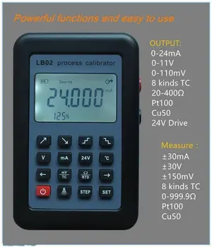 LB02 Kalibravimo Testeris Atsparumo Srovė Voltmeter Signalo Generatorius Šaltinį Procesas Kalibravimo 4-20mA/0-10V/mV LCD Ekranas LS ' D
