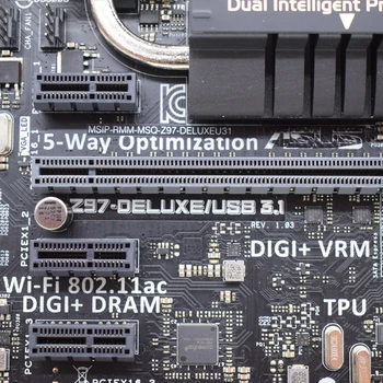 Asus Z97-DELUXE/USB3.1 Darbastalio Plokštė Socket LGA 1150 i7 i5, i3 DDR3 SATA3 USB3.0 VNT Mainboard Rinkinys