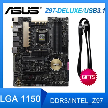 Asus Z97-DELUXE/USB3.1 Darbastalio Plokštė Socket LGA 1150 i7 i5, i3 DDR3 SATA3 USB3.0 VNT Mainboard Rinkinys