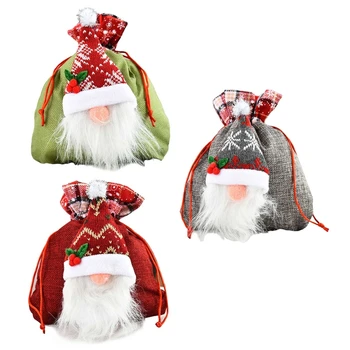 Kalėdų 3D švedijos Santa Gnome Saldainių Krepšiai Kalėdų Dekoracijos Naujųjų Metų Dovanos