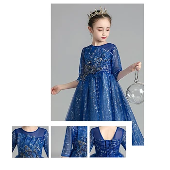 Traukinys, Gėlių mergaičių Suknelės HT170 Duobute Kristalų Pirmosios Komunijos Suknelė Vaikams Appliques Siuvinėjimo Princesė Kamuolys Chalatai 2020 m.