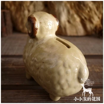 Žavinga Mažai Avių Keramikos Gyvūnų Apdailos Kūrybinės Amatų Namo Kambaryje Stalo Dekoracija Vaikų Dovanų Kolekcija