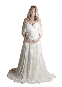 Naujas Elegantiškas Nėrinių Motinystės Suknelė Fotografijos Rekvizitai Ilgas Sukneles Nėščioms Moterims Drabužių Išgalvotas Nėštumo Nuotrauka Rekvizitai Šaudyti 2020 M.