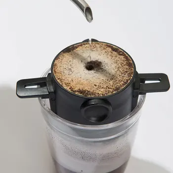 Kavos Filtras Nešiojamų 304 Nerūdijančio Plieno, Lašinamas Kavos Arbatos Turėtojas Piltuvą Daugkartinio naudojimo Krepšius Arbata Infuser ir Stovėti Kavos Dripper