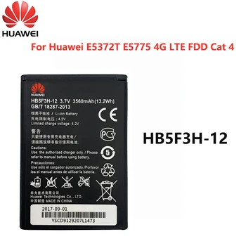 Originalus Hua wei HB5F3H 3560mAh Baterija Huawei E5372T E5775 4G LTE FDD Cat 4 WIFI Router HB5F3H-12 Baterijas