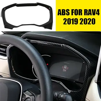 ABS Anglies Pluošto Prietaisų skydelis Dekoratyvinis Rėmelis Apdaila Brūkšnys Rėmas Apdaila Padengti Toyota RAV4 2019-20( Dešinės Pusės Ratai )