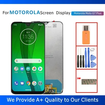 Originalus 6.2 LCD Ekranas Motorola Moto G7 Plius 1080x2270 Ekranas Ekranas su Jutikliniu Ekranu, skaitmeninis keitiklis Asamblėjos Pakeitimo