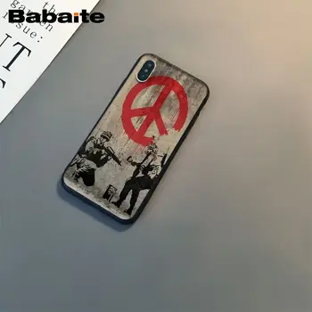 Banksy Albertas banksy palestinoje Spalvingas Mielas Telefono dėklas Skirtas iPhone 8 7 6 6S Plius 5 5S SE 11 11pro max XR X XS MAX Coque Shell