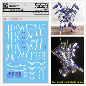 D L aukštos kokybės Lipdukas vandens pasta, Bandai PG 1/60 PG GN-00 EXIA Lavina Armor & GN Kardas Gundam DL159*