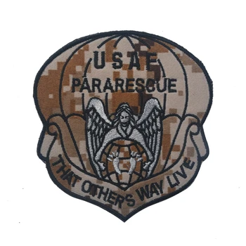 Jav oro pajėgų PARARESCUE Siuvinėjimo Pleistras Karinės Pleistras Taktinis Emblema Emblemos Siuvinėjimo Lopai Striukės, Džinsai Kuprinė Bžūp