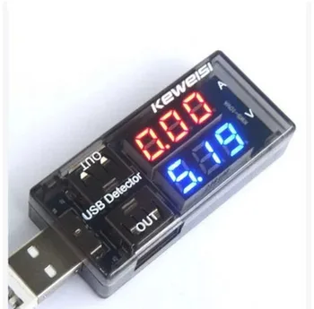 Naujas QC2.0 USB Įkroviklis Skaitiklio Įtampa Srovės Talpos Baterija Testeris LED Maitinimo Gydytojas Metrų Voltmeter Ammeter Testeris
