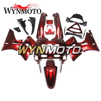 Pilnas Purvasargiai Už Kawasaki ZZR-400 1993-2007 93-07 Metų Įpurškimas, ABS Plastikas Motociklą Kūno Rinkiniai Korpusų Grynas Tamsiai Raudonos spalvos dangteliu