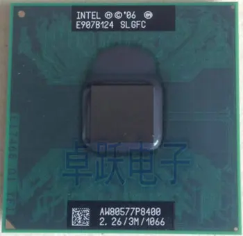 Originalus Intel Core 2 Duo CPU P8400 2.26 G 3M cpu 1066 MHz 25W PGA notebook Nešiojamas procesorius suderinamas PM45 GM45 lustų rinkinys